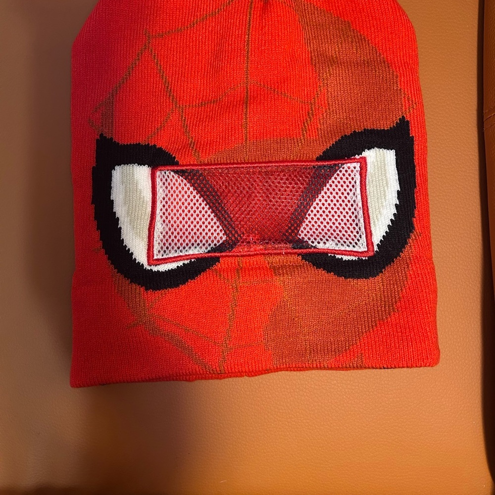Marvel Red Superhero Beanie with Black and White Details